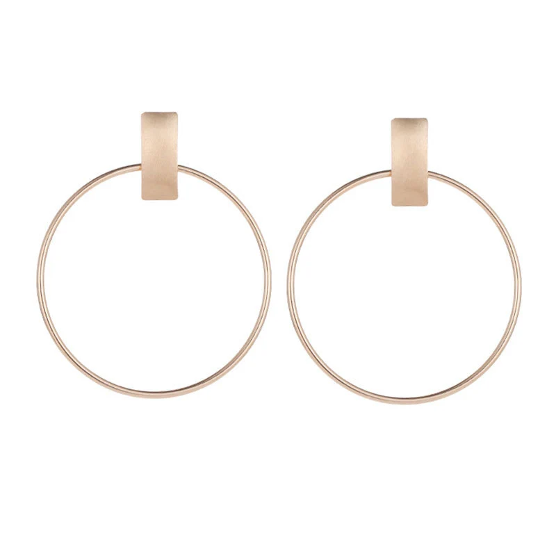 

2018 Earrings 1 Pair Round Big Smooth Earrings Simple Style Ears Clear Circle Charm Earrings For Women Fashion Jewelry