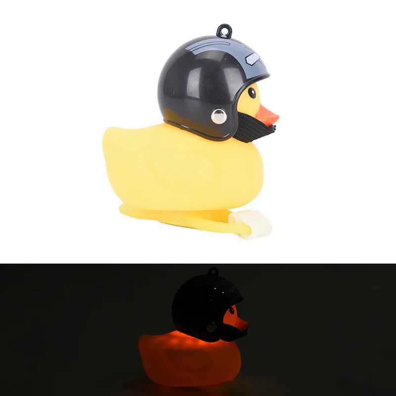 

1pcs Cartoon Yellow Silica Gel Little Duck Shape Bicycle Bells Shining Mountain Bike Handlebar Duck Head Light Accessories