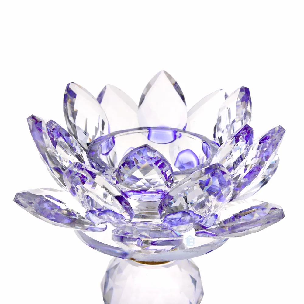 crystal lotus flower candle holder-9-1