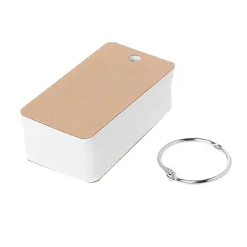 

Simple DIY Index Cardboard Cover Blank Paper Card Memo Pad Bookmark Binder Rings