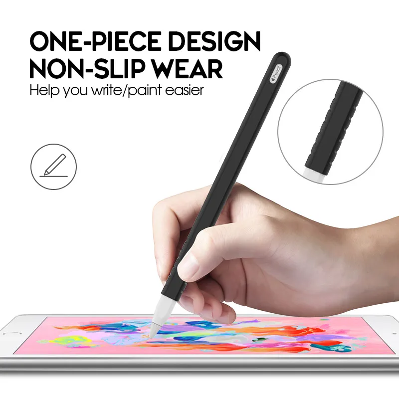 Премиум чехол для Apple Pencil 2-го поколения для Apple Pencil 2 держатель мягкий силиконовый чехол для iPad планшет ручка с 2 крышками