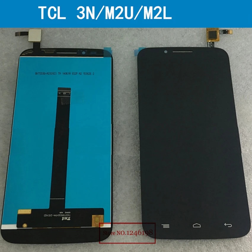 

Top Quality Black LCD Display Touch Digitizer Screen Assembly For TCL 3N M2M M2U M2L Phone parts free shipping