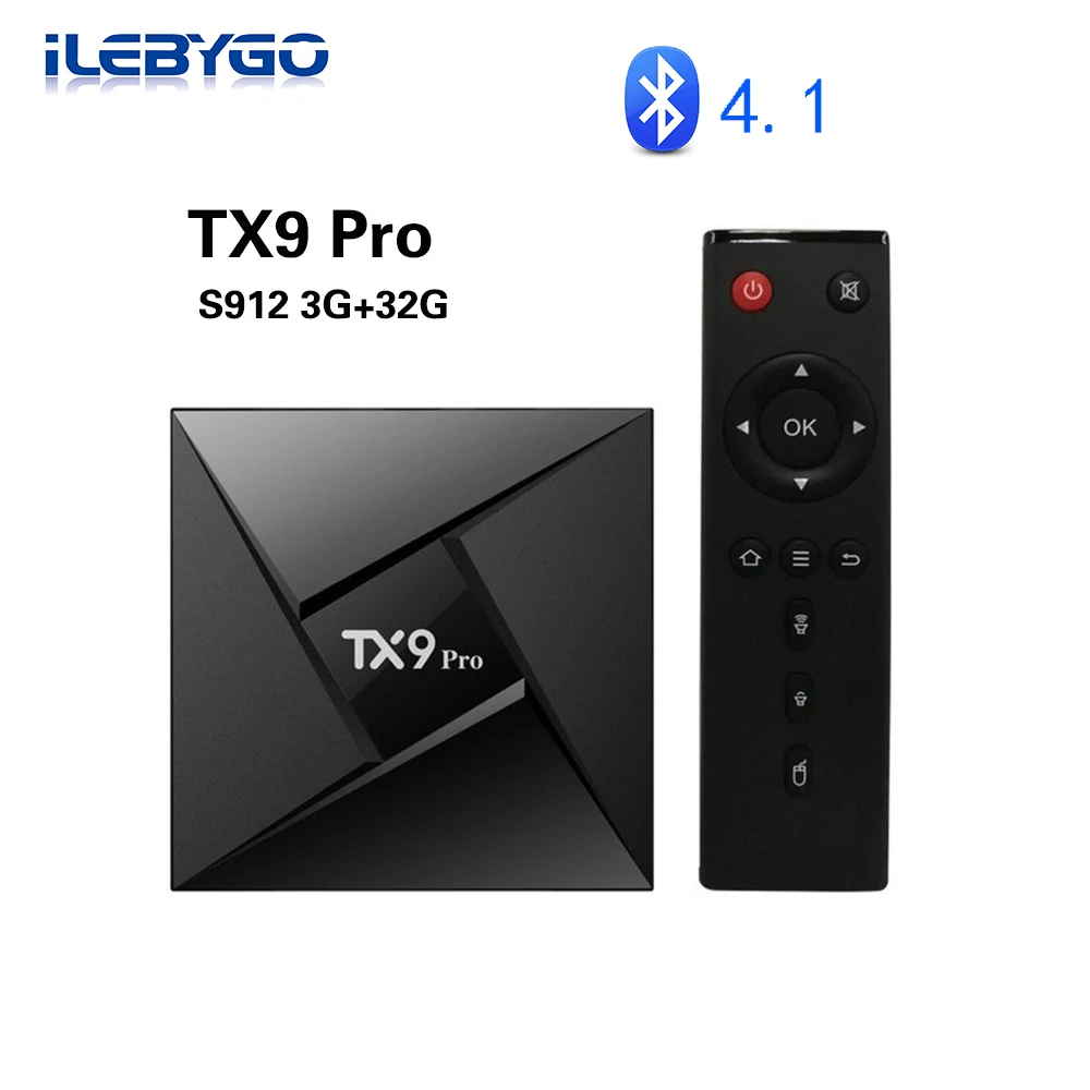 

New arrival TX9 Pro Smart TV Box Android 7.1 Set Top Box Amlogic S912 3GB 32GB Octa-Core Bluetooth 4.1 1000M LAN Media Player