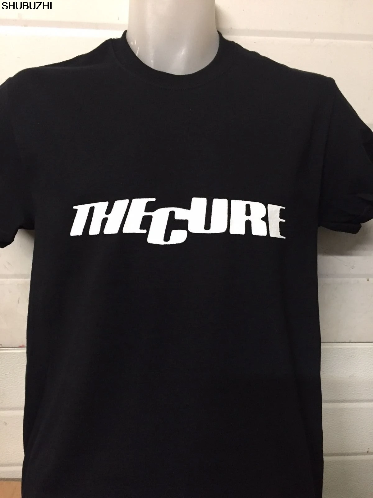 

CURE LOGO SHIRT robert smith bauhaus siouxsie and the banshees poster men black tee-shirt summer fashion top tees sbz4173
