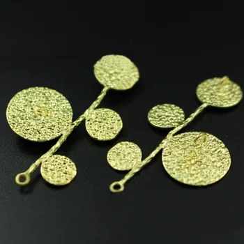

Circle Leaf Branch Link Chandelier Connectors Brass Metal Charms Pendants Die Casting Findings DIY Necklace Jewelry Making