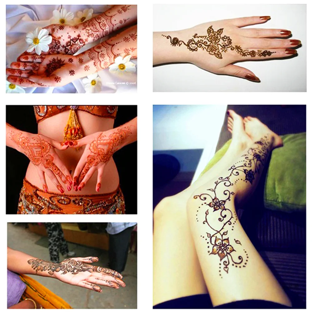 Новая индийская хна конусов краска для тела индийская хна тату-паста для Временной Татуировки наклейка Mehndi крем для тела водонепроницаемый TSLM1