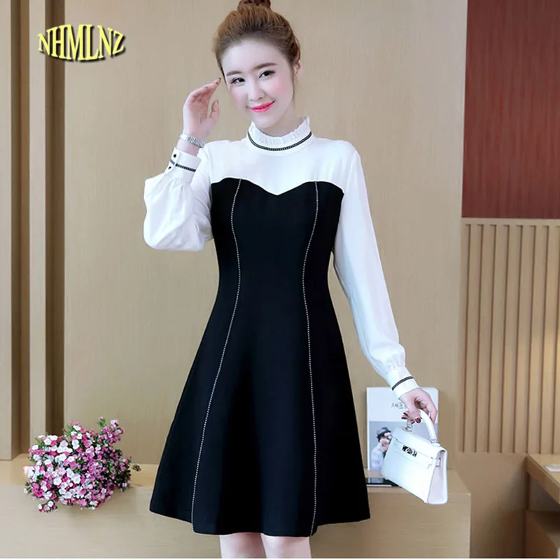 

Plus size Women Spring Elegant Dress 2019 Latest Fashion Slim Dresses Casual Student Autumn Office Charm Women's clothing ok753