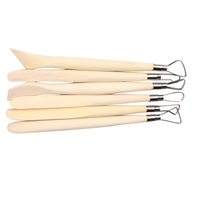 6 Piece/ Set Clay Carving Tools Regular Flat Wire Cutter DIY Hand Sculpture Pottery | Дом и сад