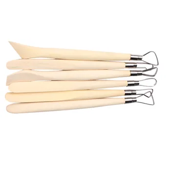 

6 Piece/ Set Clay Carving Tools Regular Flat Wire Cutter DIY Hand Sculpture Pottery Clay Sculpture Tools