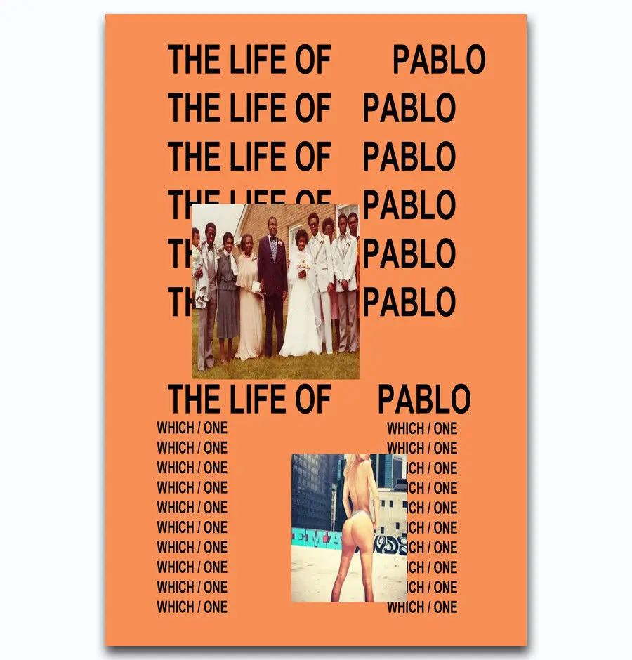 Новый постер Kanye West The Life of Пабло рэп музыка Шелковый художественный настенное