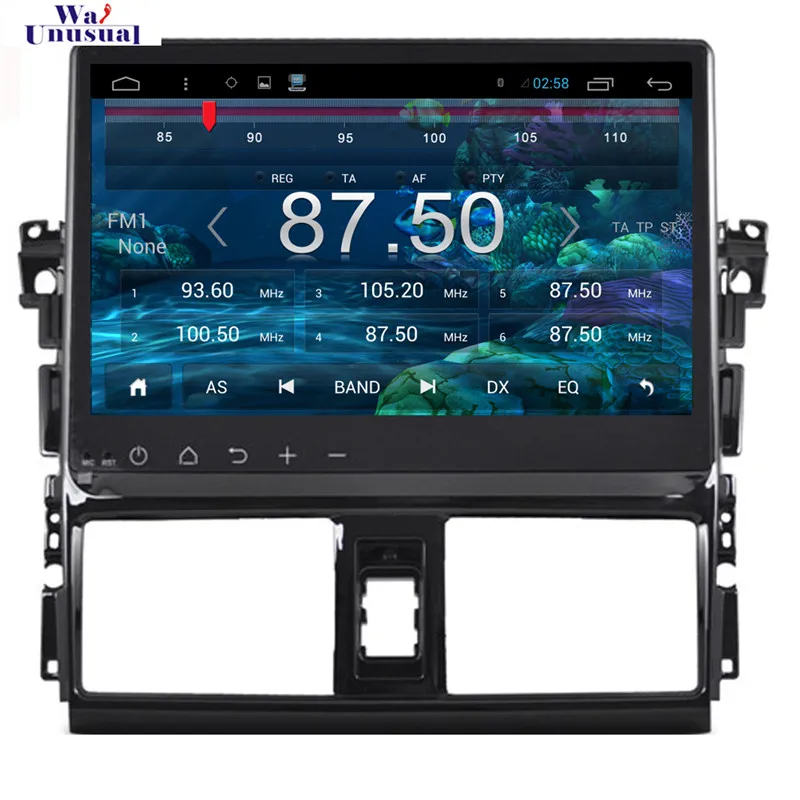 GPS навигатор wanобычно для Toyota Vios 10 2 6 0 2014 2015 с четырехъядерным процессором 16 гб Android