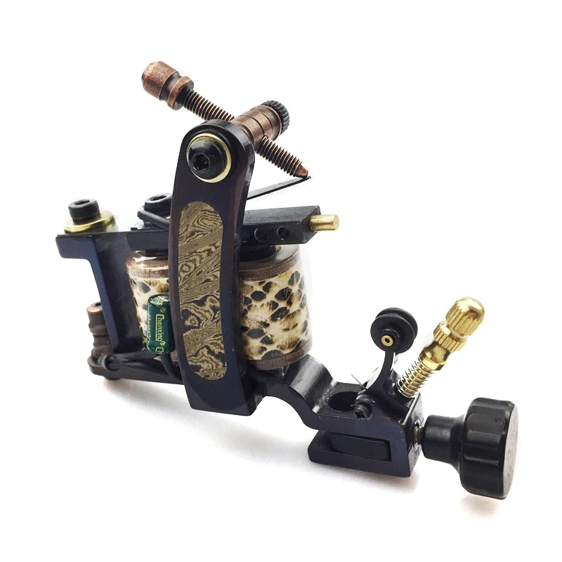 Handmade Tattoo Machine Coils Tattoo Damascus Machine Gun 10 Wraps Coils For Tattoo Machien Gun Needle Drop Shipping