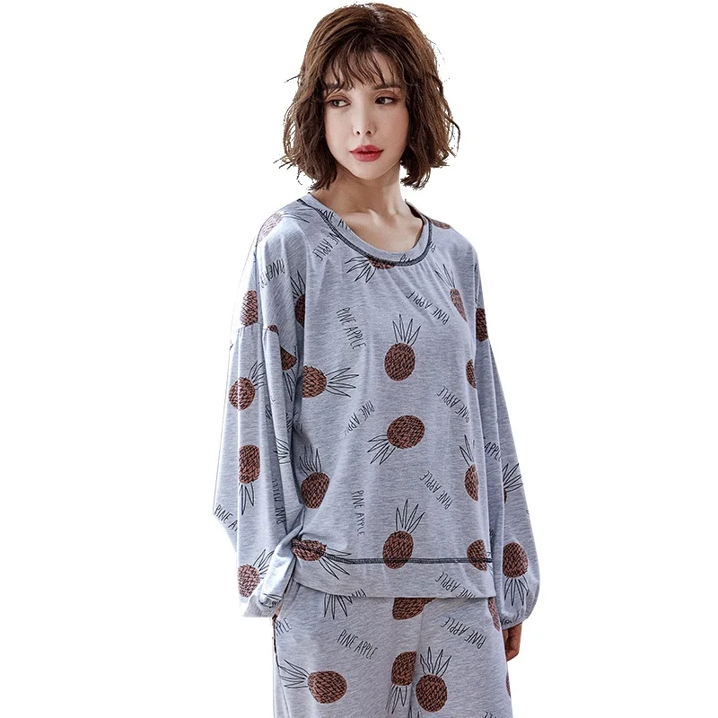 Весенне-осенние женские полосатые пижамные комплекты, удобная хлопковая Домашняя одежда, одежда для отдыха, пижамы с длинными рукавами, пижамный комплект mujer - Цвет: M8905