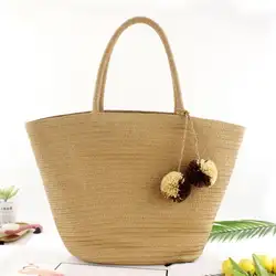 Для женщин Винтаж ручной работы Плетеные плетенная Сумка натуральный модная уличная сумка пляжная сумка