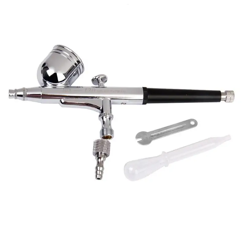 

HD-130 Dual Action Air Brush Airbrush Spray Gun Nail Art Paint Tool with 0.3mm Nozzle (Silver)