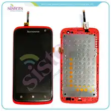 Wholesale White Red Black LCD Display Touch Screen Digitizer Full Assembly With Frame For Lenovo S820