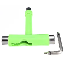 NEW ARRIVAL Green Roller Skate Skateboard Scooter Longboard 5-Way T Skate Board ATB Tool+Allen Key