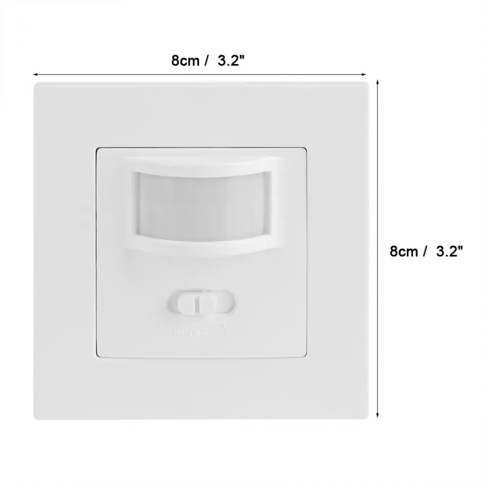 Инфракрасный PIR датчик движения переключатель ПВХ Встроенный Настенный светильник лампочка Переключатель ВКЛ/ВЫКЛ и PIR переключатель светильник лампочка переключатель ассортимент