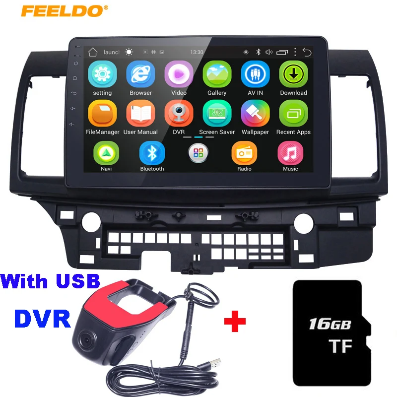 

FEELDO 10inch Bigger HD Screen Android 6.0 Quad Core Car Media Player With GPS Navi Radio For Mitsubishi Lancer EX