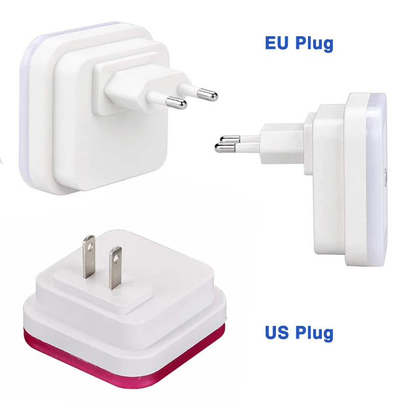 ZZEL ZYEL квадратный мини Ночной светильник ЕС США Plug управление световым датчиком