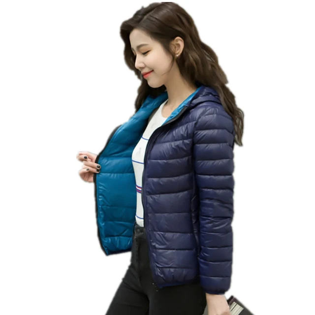 Dropship 11 Colors Winter Women Fashion Ultra Light Down Jacket Duck Down  Hooded Jackets Warm Slim Coat Female Solid Outwear Clothing to Sell Online  at a Lower Price