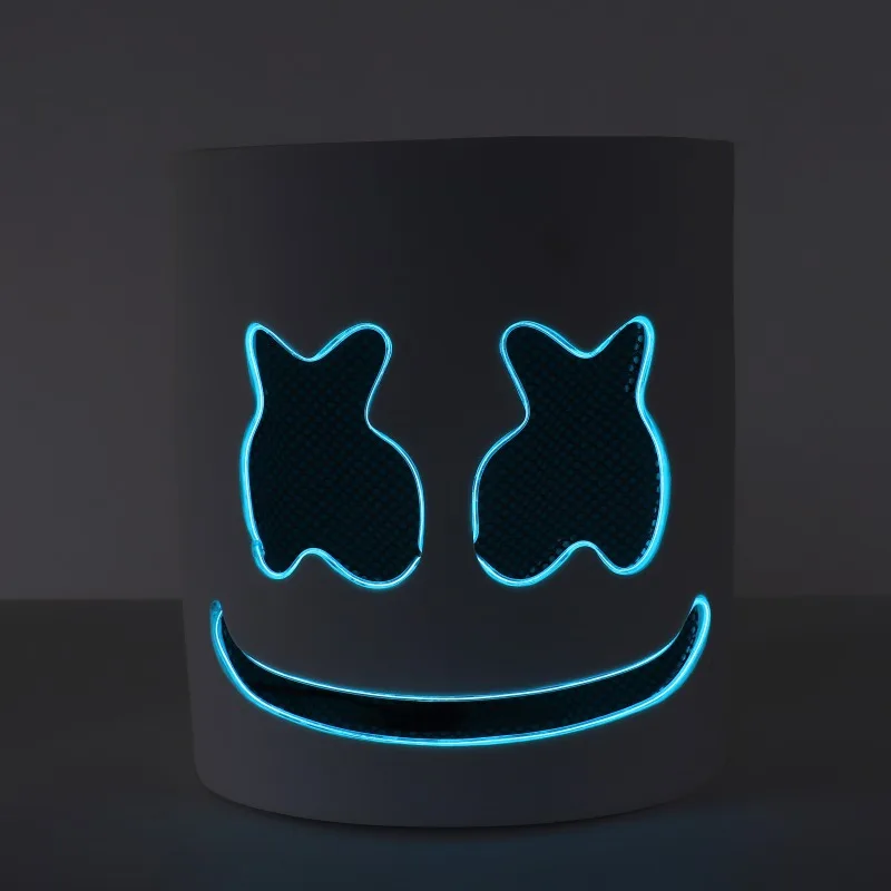 Marshmello маска диджея полный косплей Бар вечерние провода EL Prop Хэллоуин падение светодиодный Z маски шлем маска лицо