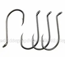 100pcs Octopus Fishing Hook High Carbon Steel font b Fishhook b font Saltwater Bass Black 1