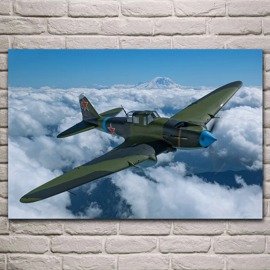 Attacker il 2 m3 ww2 самолет украшение для гостиной домашний декор деревянная рамка