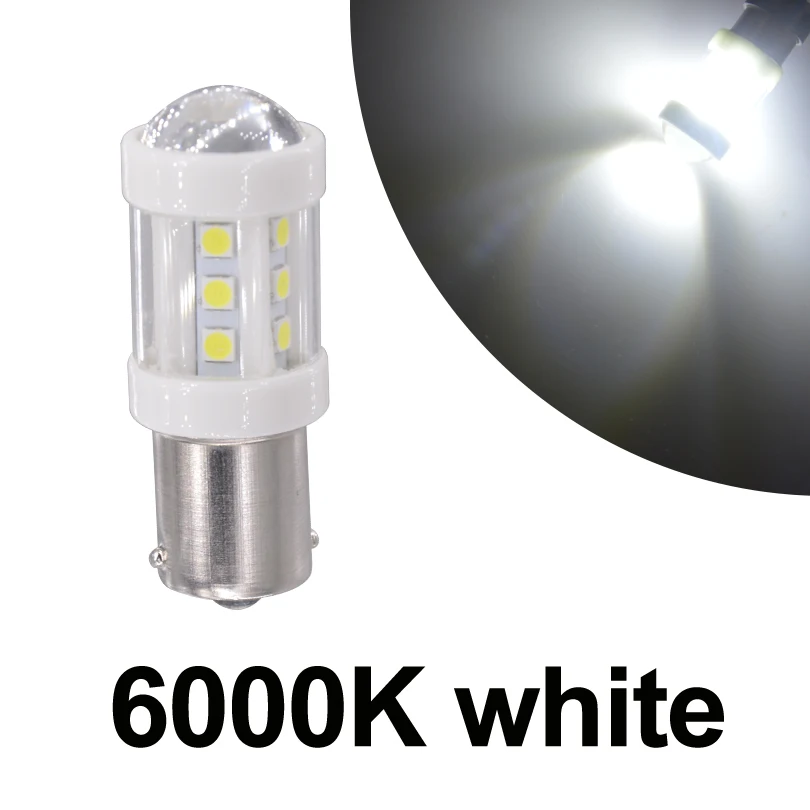 10 шт. CANbus 1156 BA15s P21W ошибок автомобиля светодиодный свет 18 smd 3030 фары указателя поворота 7506 12498 задний Фонарь Парковка керамика свет - Испускаемый цвет: Белый