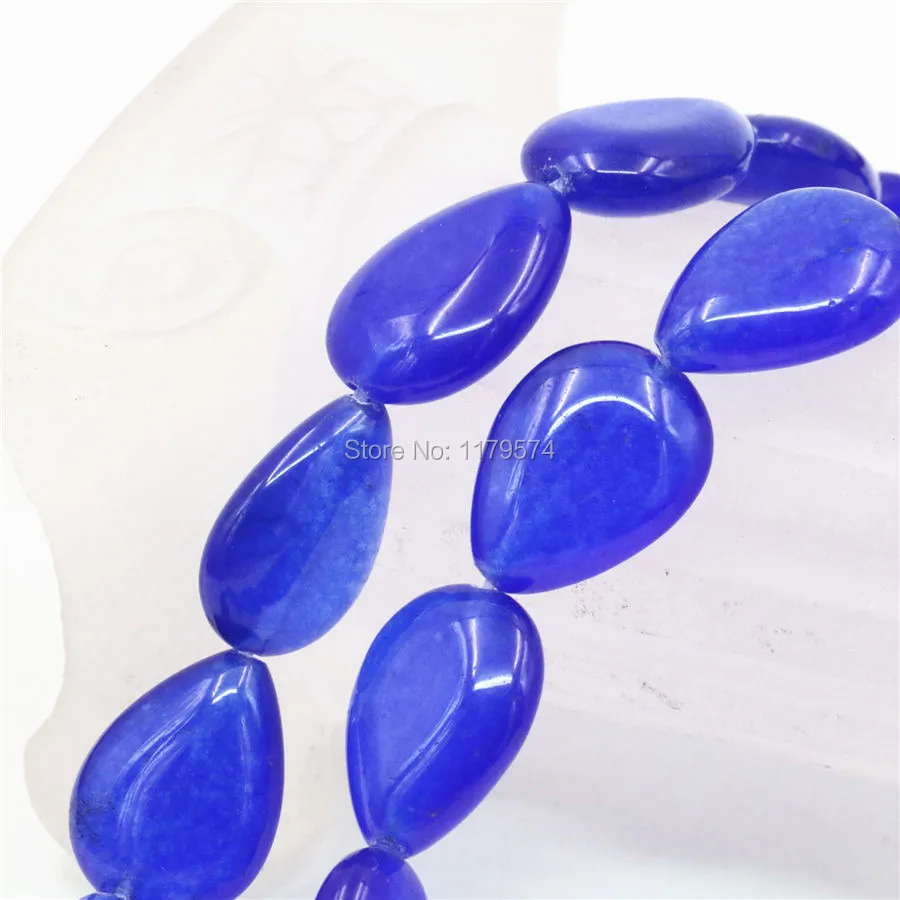 

13x18mm Orange/Blue/Purple Chalcedony Stone Tear Drop 15inch Jewelry Making Crafts Loose Beads For Women Girls Christmas Gifts