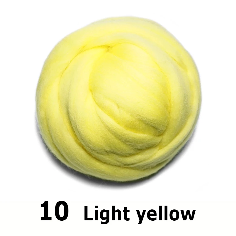Шерстяной войлок ручной работы для валяния 50 г светло-желтый идеальный в игольном войлоке 10