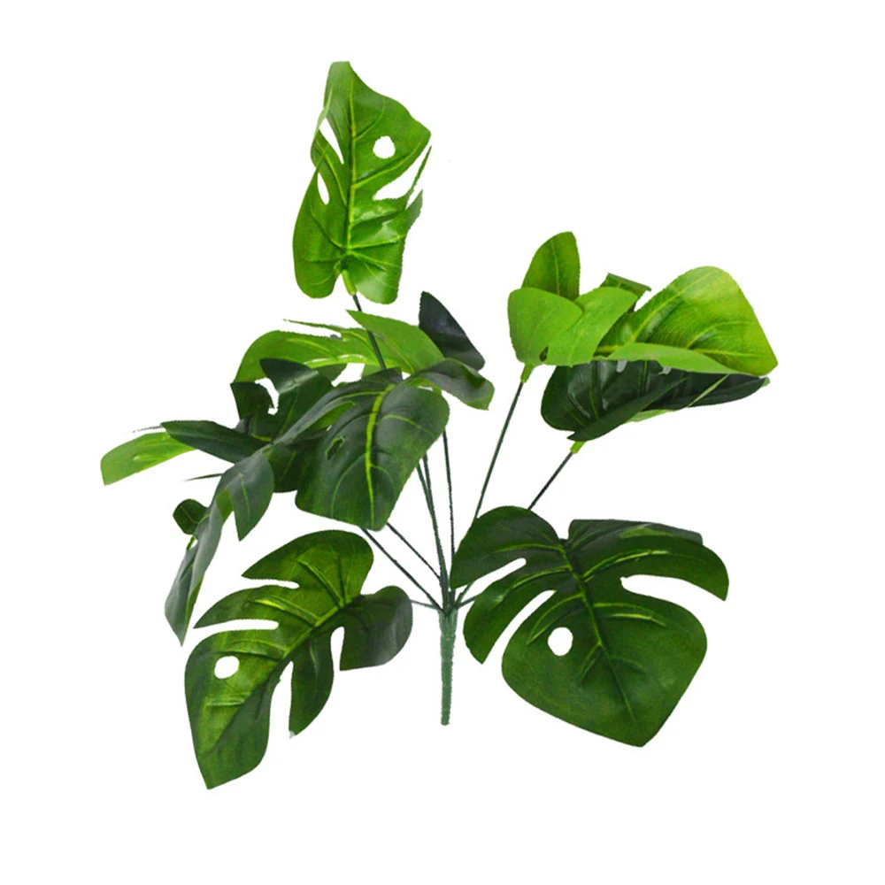 Искусственные листья черепахи на спине зеленые растения из шелка с горшком листва куст для дома Свадебные украшения вечерние принадлежности - Цвет: Зеленый
