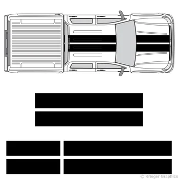 

For 1Set Chevy Silverado Sierra 10" Solid Racing Stripes Vinyl Decal Kit 10in 10 inch Car styling