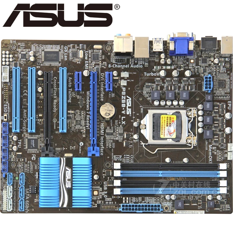 Asus P8Z68-V LX настольная материнская плата Z68 Socket LGA 1155 i3 i5 i7 DDR3 32G ATX UEFI биос оригинальная б/у материнская плата в продаже