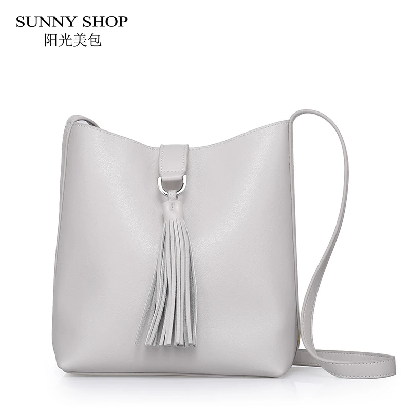 SUNNY SHOP 2017 Summer New High Quality Genuine font b Leather b font font b Handbags
