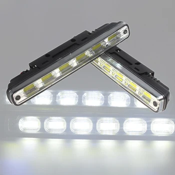 

2Pcs DRL LED Car Daytime Running Lights COB LEDs DC 12V Auto Fog Light Driving Lamps Car-syling Super Bright