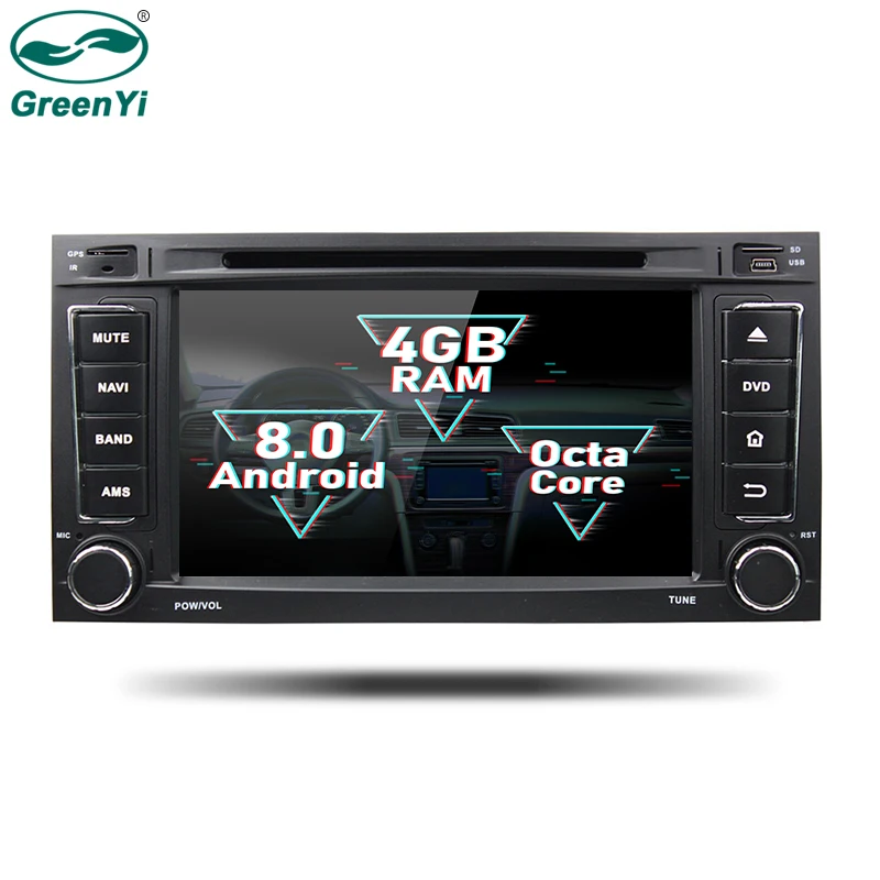 

GreenYi Android 8.0 Octa Core Car DVD Player for Volkswagen Touareg VW Multivan GPS Navigation Multimedia Radio Stereo Head Unit