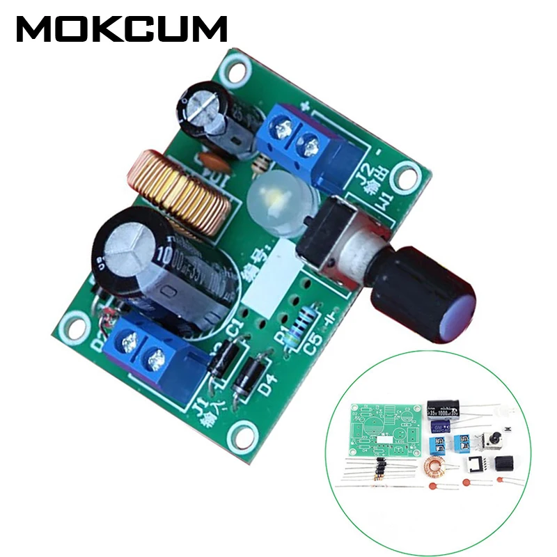 

DIY Kit LM2596 Adjustable Voltage Regulator Stabilizer Precise Buck Step Down DIY Adjustable Power Supply Module
