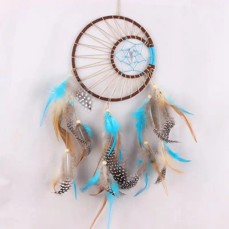 Dream Catchers Colorful Handmade Feather Dreamcatcher Circle For Car Kids Bed Room Wall Hanging Decoration Decor Ornament Craft Wind Chimes Hanging Decorations Aliexpress