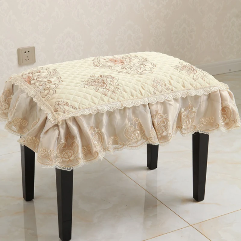 High Grade European Stool Cover 1 PCS Dustproof Home Texile Thicken Cloth Cover Piano Accessories Bench Dustproof Cover (1)