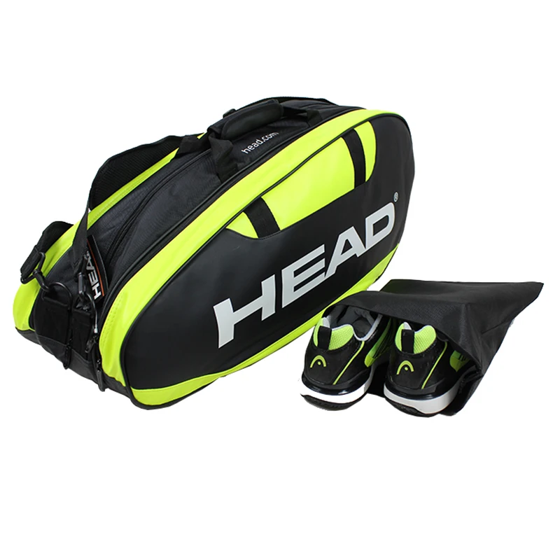 

100% Genuine Head Tennis Racket Badminton Racket Bag Red Blue PU Multifuntional Backpack For 6 Pcs Racquets sport bag