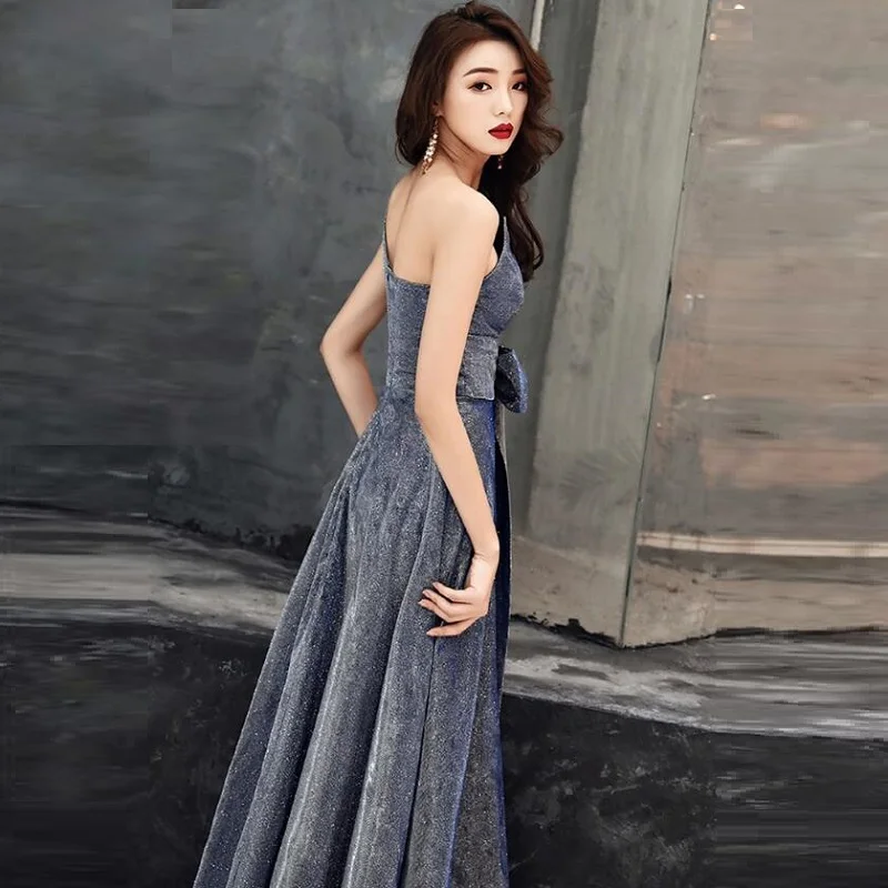 Robe Soiree Longue Femme вечерние платья Выпускные платья с бантом на одно плечо макси Вечерние роскошное платье с блестками вечернее платье TS1021