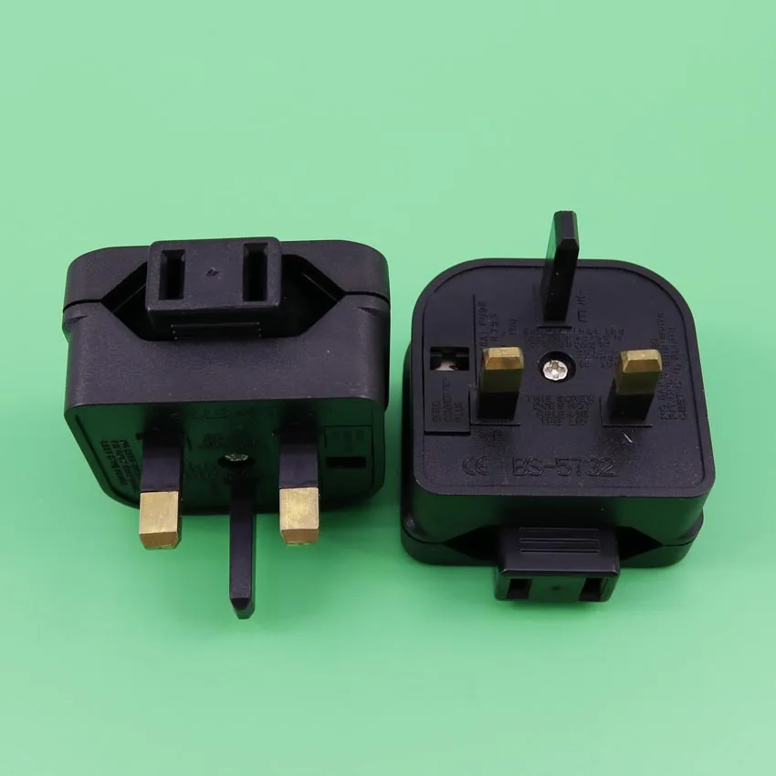 YuXi 3Pins UK Plug Power Adapter AC 250V 13A ,EU plug to UK plug used