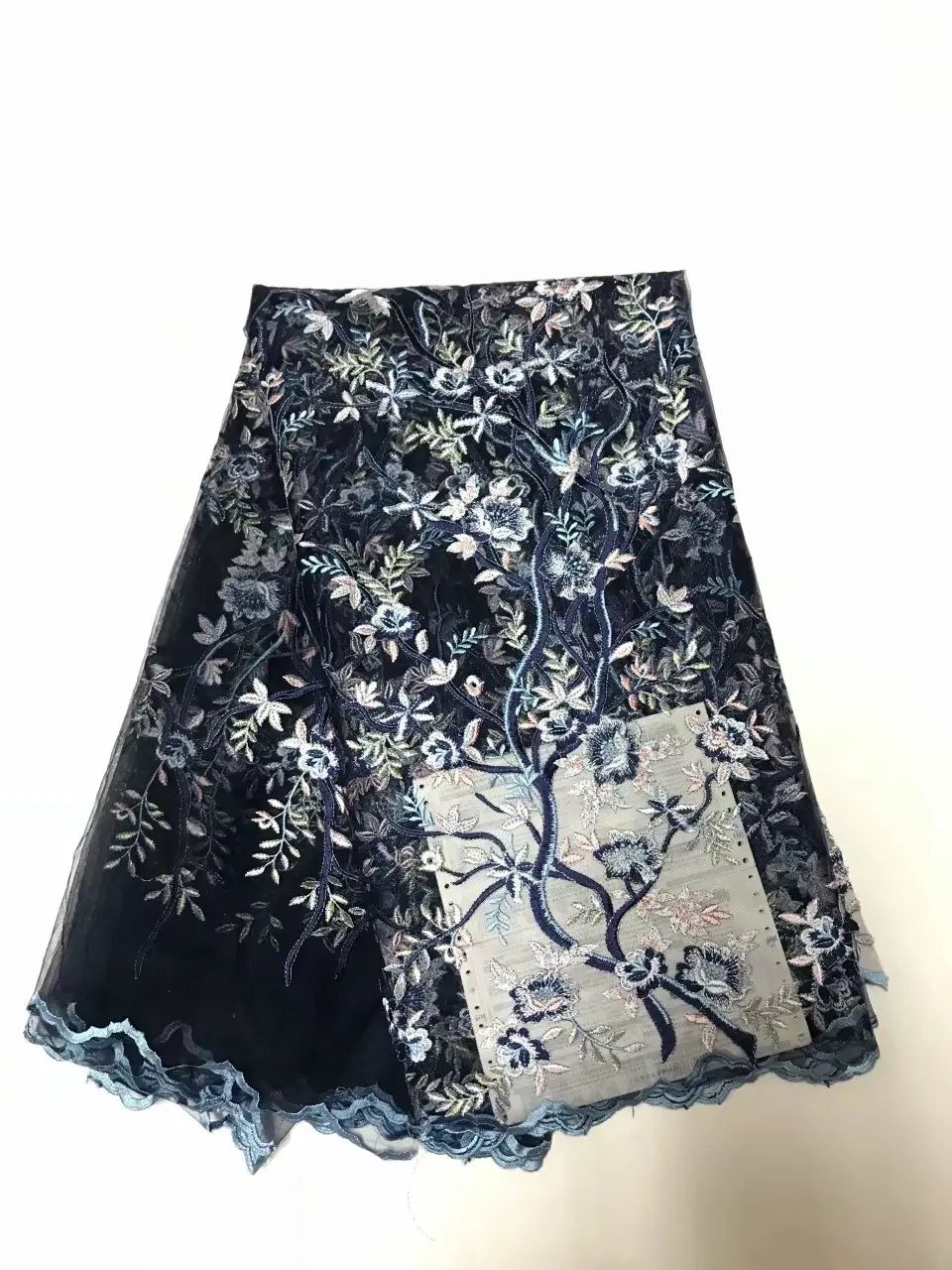 

high quality embroidered lace fabric newcoming african net tulle lace fabric for wedding and party rfa113