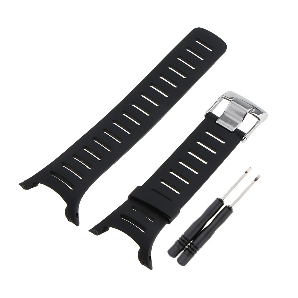 Black Rubber Wristwatch Bands with Screwdriver For SUUNTO T1 T1C T3 T3C T3D T4C T4D 2