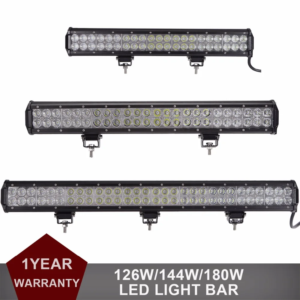 

20 23 28 Inch Offroad LED Light Bar Car Auto SUV ATV Pickup Van Camper Wagon Boat 4X4 4WD Headlight Driving lamp 126W 144W 180W