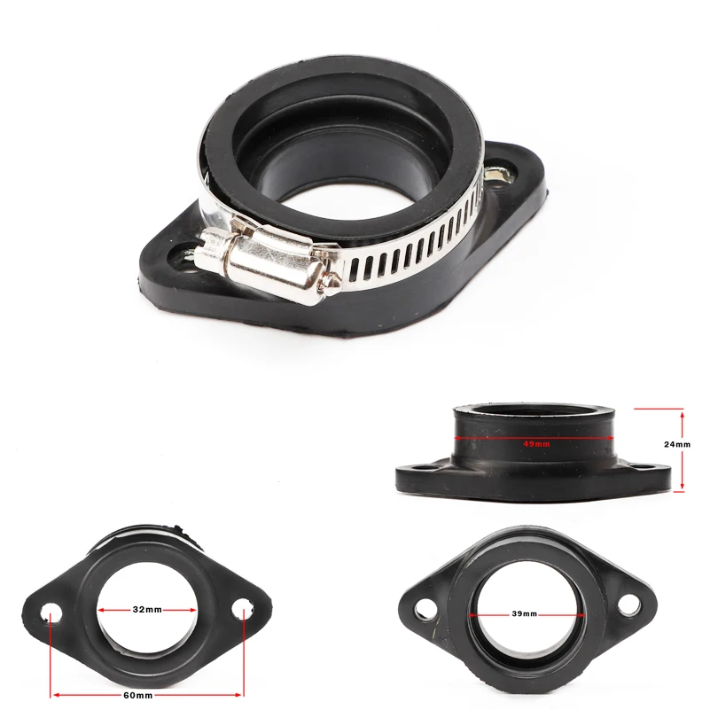 

Universal 40mm Motorcycle Rubber Adapter Inlet Intake Pipe For PWK PE carburetor modified
