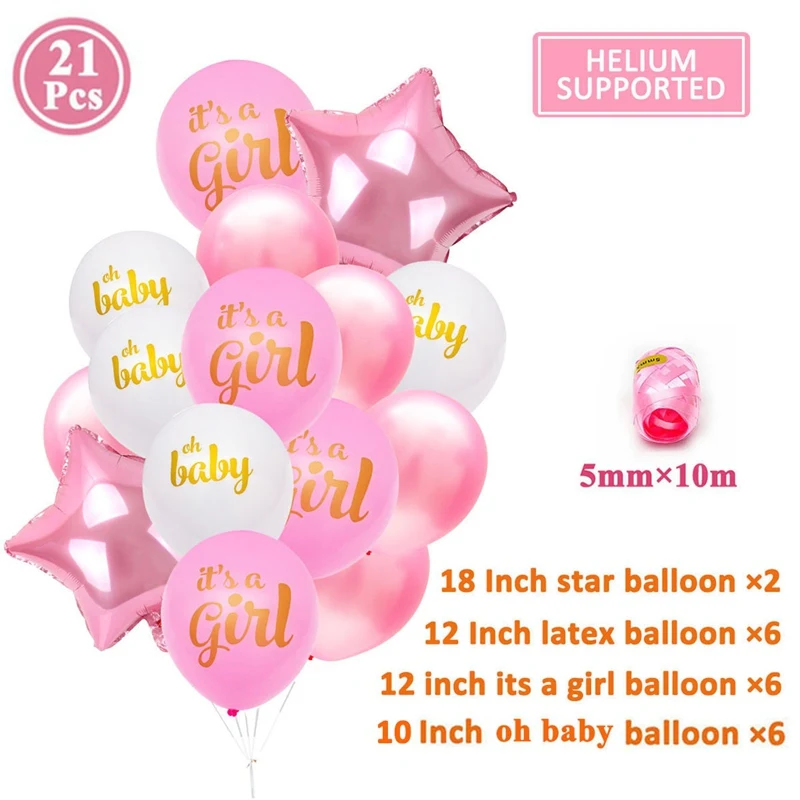 Heronsbill 21 шт. микс 10 дюймов детский душ латекс его мальчик девушка с воздушными