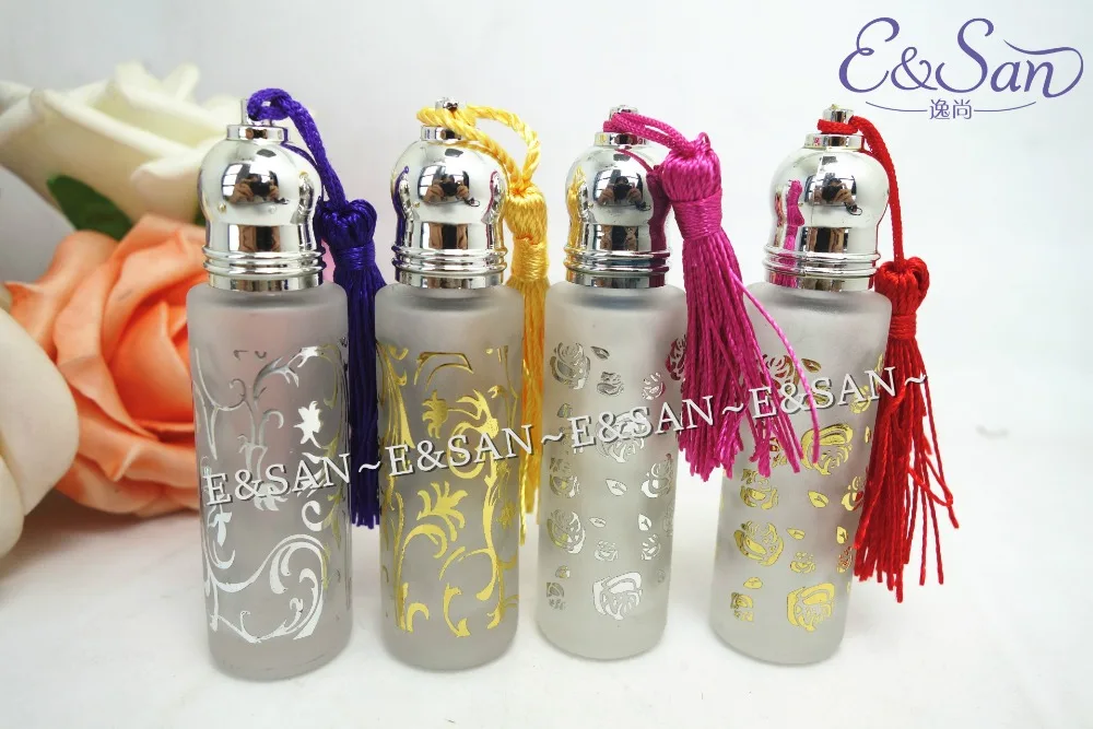 

FZ51TJ-10ML Bronzing Frosted Glass Empty Perfume Roll On Bottle 100PCS/LOT