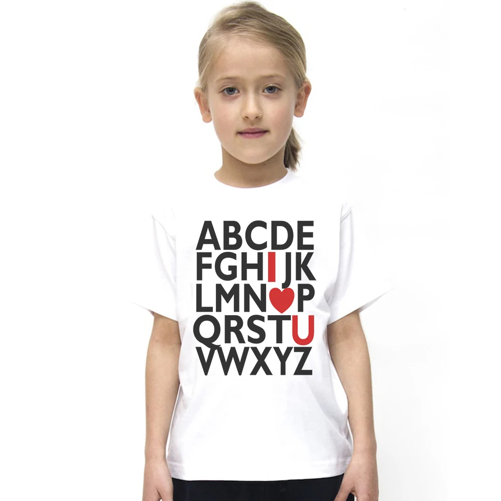 Alphabet ABC I Love You Toddler Kids T-Shirt